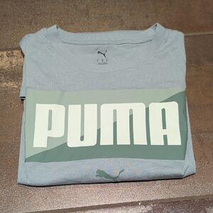 PUMA Men's Light Gray Graphic Tee